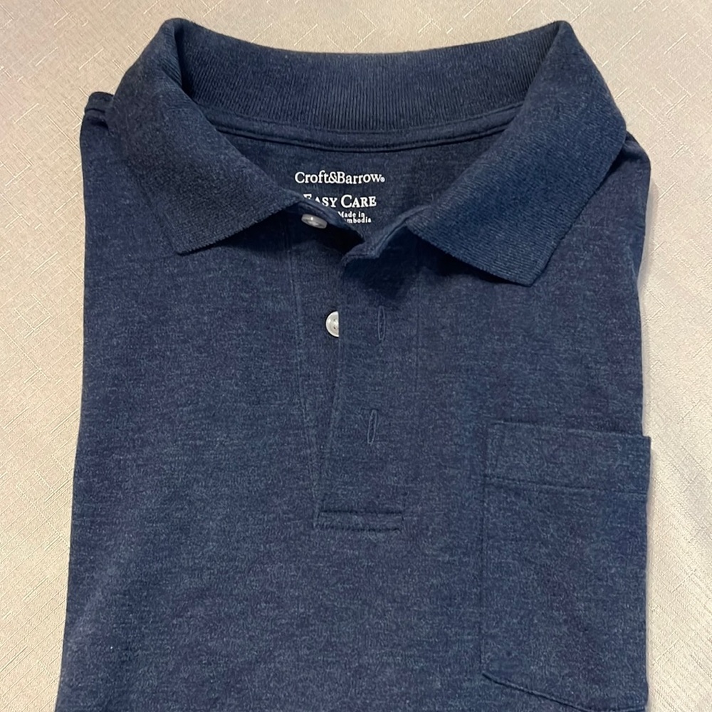 Men’s short sleeve polo, Sz. L